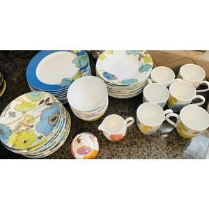 Lenox Floral Fusion 11Dinner, 11Salad, 11Pasta, 6Soup, 6Mugs,1Platter,Sug& Cream